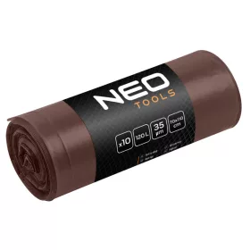   NEO Szemeteszsák 120l, 70x110cm, barna, erősített, vastagság:35mic, 10db (15-994)