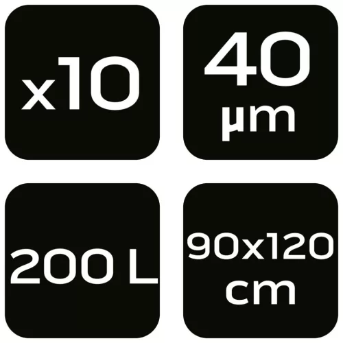 NEO Szemeteszsák 200l, 90x120cm, barna, erősített, vastagság:40mic, 10db (15-995)