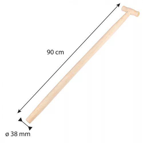 VERTO Ásónyél, bükkfa, T fogantyús, 38mm/90cm (15G061)