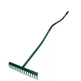   VERTO Gereblye, 16 fogú, gumírozott ergonómikus gumírozott fém nyéllel (15G081)
