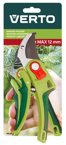 VERTO Metszőolló, rávágó, állítható penge nyílás, VÁGÓKAPACITÁS: 12mm, teflon bevonat (15G203)