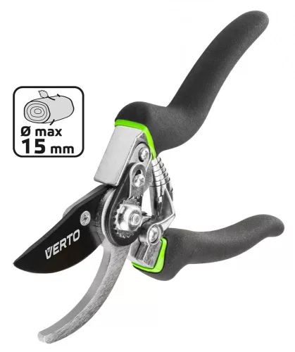 VERTO METSZŐOLLÓ MELLÉVÁGÓ 220mm, penge:56mm, VÁGÓKAPACITÁS:15mm, teflon bevonat (15G204)