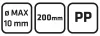VERTO Metszőolló, fémházas, 200 mm, max 10mm (15G208)