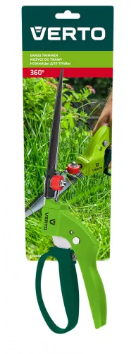 VERTO FŰSZEGÉLYNYÍRÓ OLLÓ 340mm, penge:130mm, 360fokban forgatható (15G300)