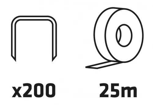 VERTO Kézi növénykötöző gép, 25m szalag + 200db kapocs, (15G455)