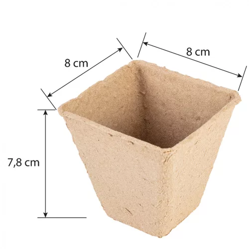 VERTO Palántázó doboz, papír, 8x8x7,8cm, 18 db/cs (15G464)