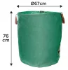 VERTO Kerti táska 270 L, 150 g/m2; PP; párnázott peremmel, 3 fogantyúval, 67 x 76 cm (15G541)