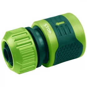   VERTO Tömlő gyorscsatlakozó 1/2" vizstoppos, kétkomponensű (15G731)