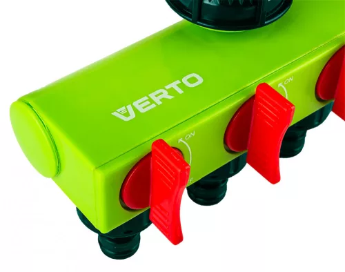 VERTO Vízelosztó, 4 utas, Csapcsatlakozó, zárható (15G761)