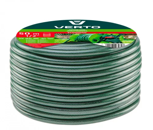 VERTO Locsolótömlő 50 m, 1/2", ECONOMIC, zöld (15G802)