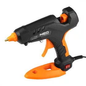   NEO Készlet: ragasztópisztoly 11 mm, 60/100W, 12 ragasztóbetét, 3 ujjvédő, textil tok (17-100)