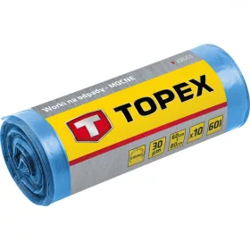   TOPEX Szemetesszák 240 l, kék, 10 db, nagyon erős, méretek:120x150 cm, vastagság: 45 mic, LDPE fólia (23B259)