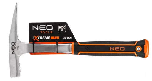 NEO Kőműveskalapács(keskeny) 600g, monoblokk, kétkomponensű markolat (25-106)