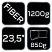 NEO Fejsze 1200g, fej 850g, üvegszálas markolat 23.5" (27-032)