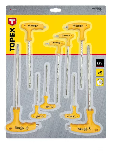 TOPEX Torxkulcs KÉSZLET T NYELŰ 9db (35D968)