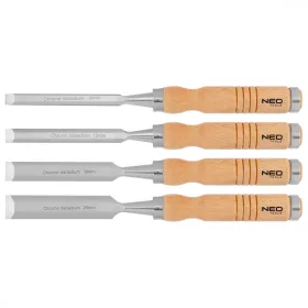   NEO Favéső készlet 6, 12, 18, 24 mm, 4 db-os fa nyéllel (37-800)