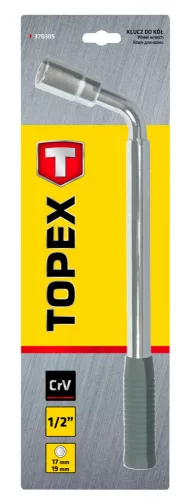 TOPEX KERÉKKULCS 17X19MM L ALAKÚ (37D305)