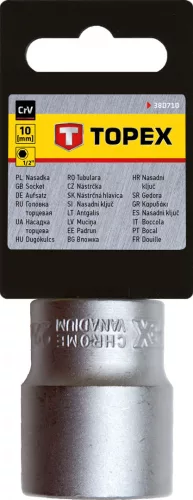 TOPEX Dugókulcs 10mm, 1/2", hatlapú (38D710)