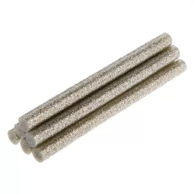   TOPEX Ragasztópatron, 8x100mm, 6db, ezüst, brokát, (42E182)