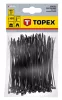 TOPEX KÁBELKÖTEGELŐ, gyorskötöző, 2,5mm x 100mm, fekete, 100db (44E970)