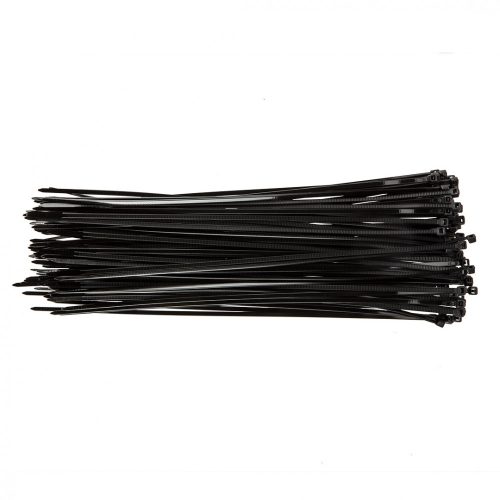 TOPEX Kábelkötegelő 3,6x300mm, fekete, 100db (44E973)