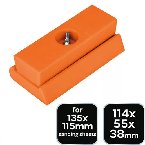 NEO Csiszolótuskó, gumi, csavaros, 114x55x38mm, (50-260)