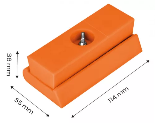 NEO Csiszolótuskó, gumi, csavaros, 114x55x38mm, (50-260)