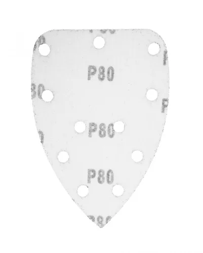 GRAPHITE Csiszolópapír deltacsiszolóhoz, tépőzáras, 11 lyukas 140 x 140 x 80 mm, K80, 5 db (54H011)
