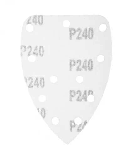 GRAPHITE Csiszolópapír deltacsiszolóhoz, tépőzáras, 11 lyukas 140 x 140 x 80 mm, K240, 5 db (54H015)