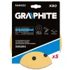 GRAPHITE Tépőzáras csiszolópapír 180mm, K80, 5db, 8 lyukakkal csiszológéphez 59G263 (54H022)