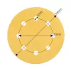 GRAPHITE Tépőzáras csiszolópapír 180mm, K80, 5db, 8 lyukakkal csiszológéphez 59G263 (54H022)