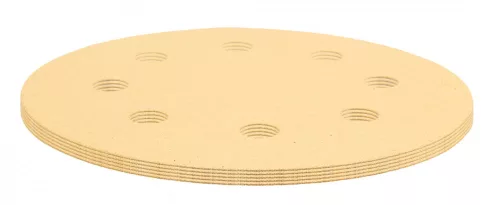 GRAPHITE Tépőzáras csiszolópapír 180mm, K180, 5db, 8 lyukkal, csiszológéphez 59G263 (54H024)
