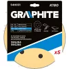 GRAPHITE Tépőzáras csiszolópapír 225mm, K180, 5db, 6 lyukakkal az 59G264, 59G265 csiszológéphez. (54H031)