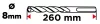 GRAPHITE Betonfúró SDS PLUS 8X260mm, S4 type, 4 élű, vasbetonhoz (54H106)
