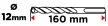 GRAPHITE Betonfúró SDS PLUS 12X160mm, S4 type, 4 élű, vasbetonhoz (54H116)