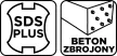 GRAPHITE Betonfúró SDS PLUS 12X310mm, S4 type, 4 élű, vasbetonhoz (54H119)