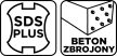 GRAPHITE Betonfúró SDS PLUS 14X350mm, S4 type, 4 élű, vasbetonhoz (54H127)