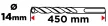 GRAPHITE Betonfúró SDS PLUS 14X450mm, S4 type, 4 élű, vasbetonhoz (54H129)