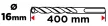 GRAPHITE Betonfúró SDS PLUS 16X400mm, S4 type, 4 élű, vasbetonhoz (54H135)