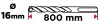 GRAPHITE Betonfúró SDS PLUS 16X800mm, S4 type, 4 élű, vasbetonhoz (54H137)