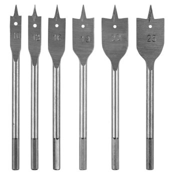   GRAPHITE Lapos marófúró fához,  készlet, 1/4" hatszög szár, 10,13,16,19,22,25mm (54T515)