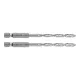 GRAPHITE Csigafúró, 1/4" hatszög szárral, HSS DIN 338, 4,5mm, 2db/cs (54T707)