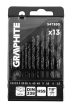 GRAPHITE Csigafúró készlet, HSS, 13db-os, 1,5-6,5mm (54T930)