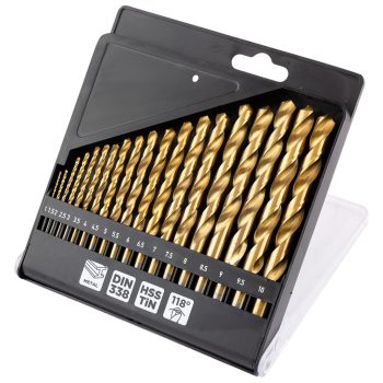   GRAPHITE Csigafúró készlet, HSS-Titán, 19db-os, 1-10mm (54T950)