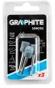 GRAPHITE Csapos csiszolókő 10x12mm, henger szár 3.2mm, 3 db (55H052)