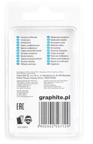 GRAPHITE Csapos csiszolókő 8x12mm, kúp, szár 3.2mm, 3 db (55H055)