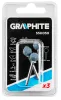 GRAPHITE Csapos csiszolókő 10mm, gömb, szár 3.2mm, 3 db (55H059)