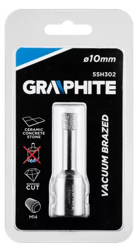GRAPHITE Körkivágó, gyémántos 10mm x M14 (55H302)