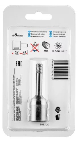 GRAPHITE Körkivágó, gyémántos 10mm x M14 (55H302)