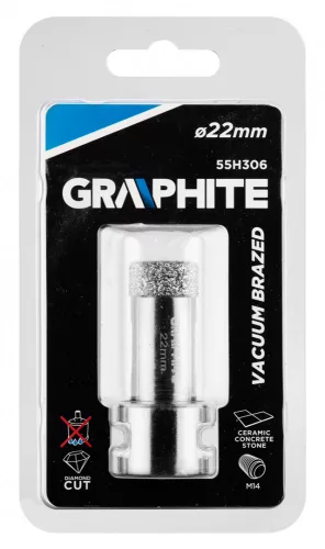 GRAPHITE Körkivágó, gyémántos 22mm x M14 (55H306)